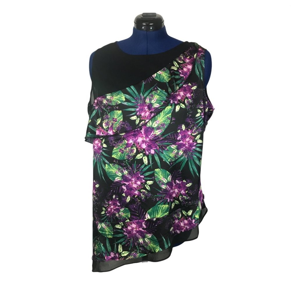 Ashley Stewart Women's Black Sleeveless Blouse AS1030 Size: 18/20 - New with Tag